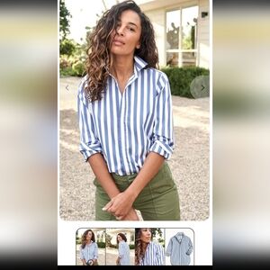 Frank And Eileen Frank Button Down Italian 100% Cotton Size Medium